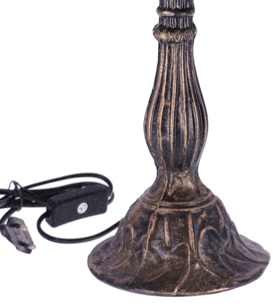 Lampa de masa Tiffany Leaf h 45 cm ,abajur 30 cm