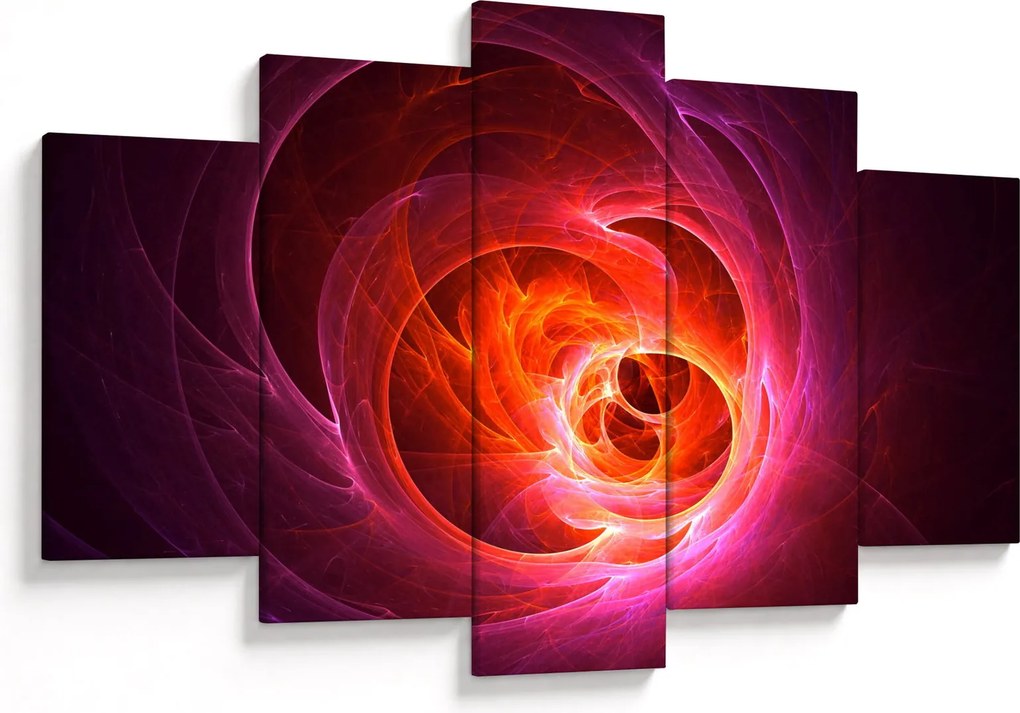 Tabloul modern cu abstracțiune roz (150x105 cm)
