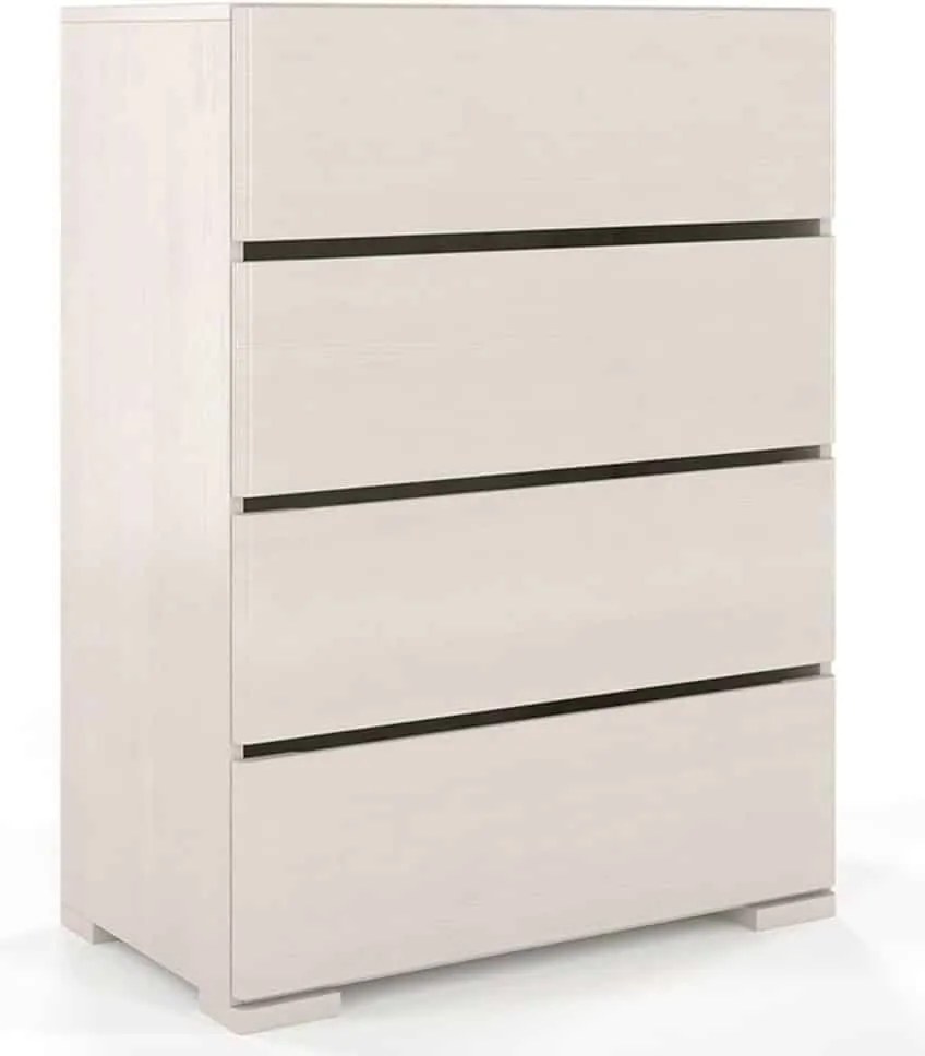 Comodă lemn masiv TerraCraft Pin 4 Sertare, 80 × 45 × 108 cm - Natural