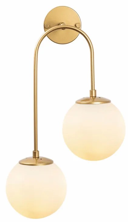 Aplica de Perete Jewel - 10585, 2 Becuri, Soclu E14, Max 15W, Culoare Auriu