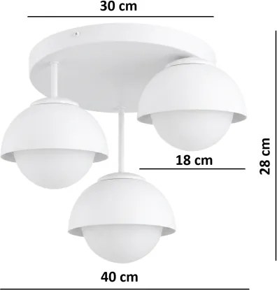 BRILAGI - Lustră aplicată COSMO 3xE27/60W/230V albă