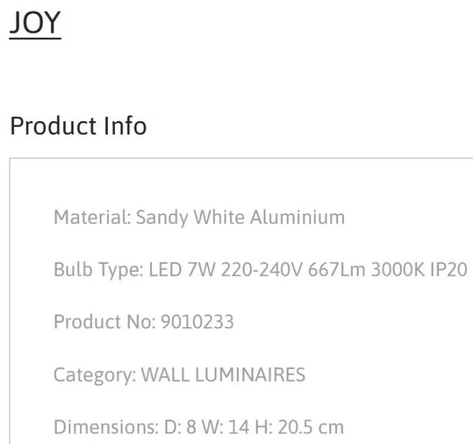 Aplica LED moderna design minimalist JOY