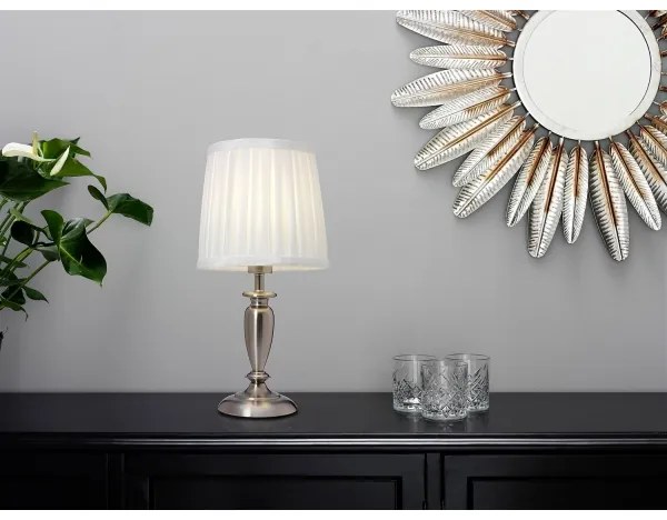 Cottex B1099BK - Lampă de masă INEB 1xE14/40W/230V argintie