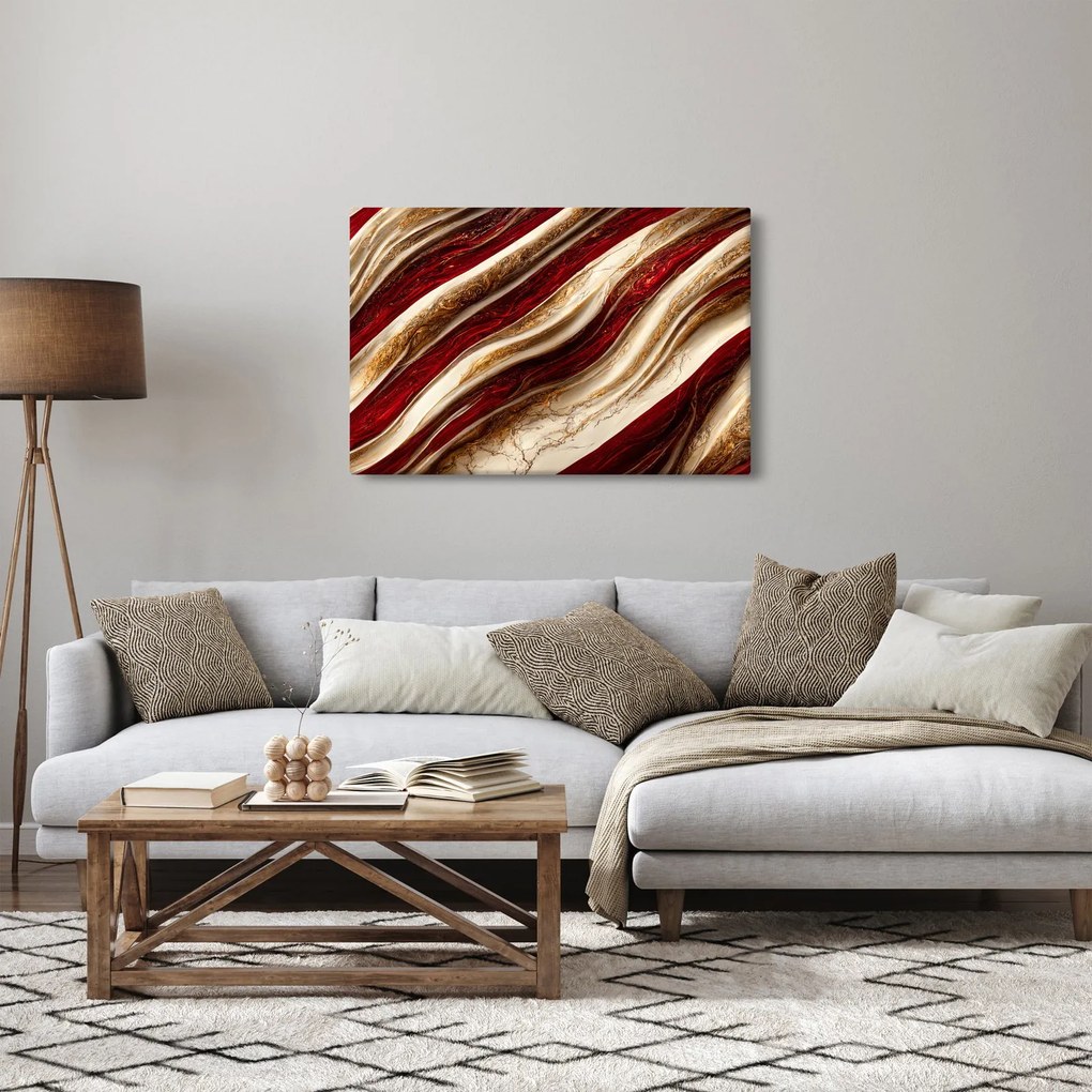 Tablou - Aur - textură albă (90x60 cm)