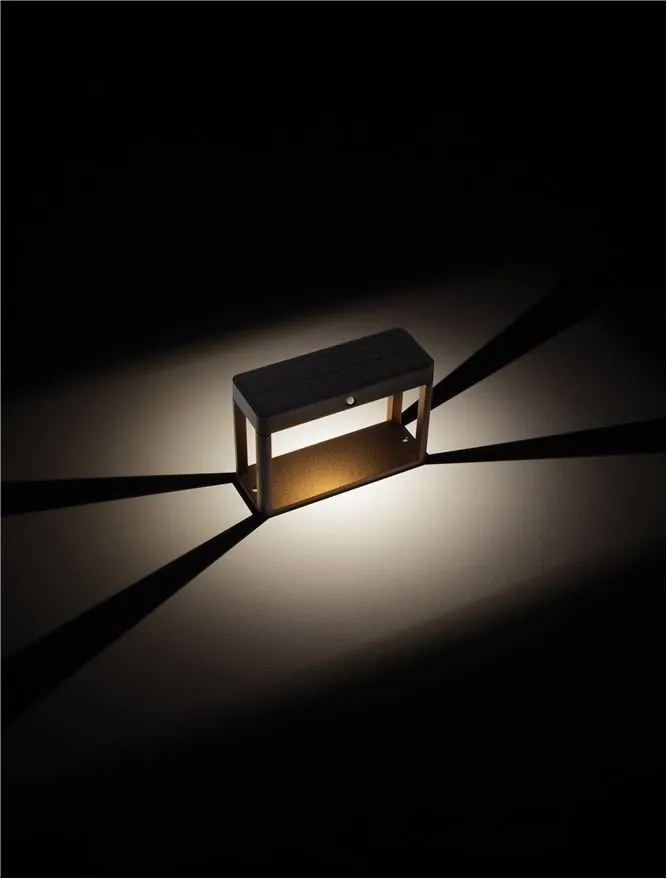 Mini Stalp LED solar iluminat exterior cu senzor de miscare IP65 BERNI H-15,5cm