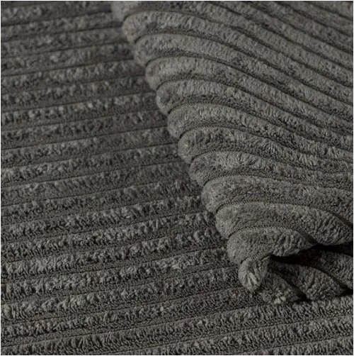 Șezlong taupe cu tapițerie din catifea reiată Lord – Ropez