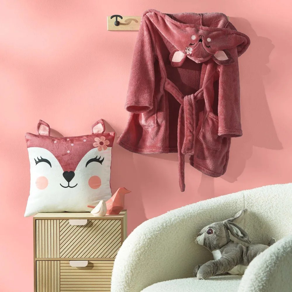 Pernă pentru copii din catifea 40x40 cm Bichette – douceur d'intérieur