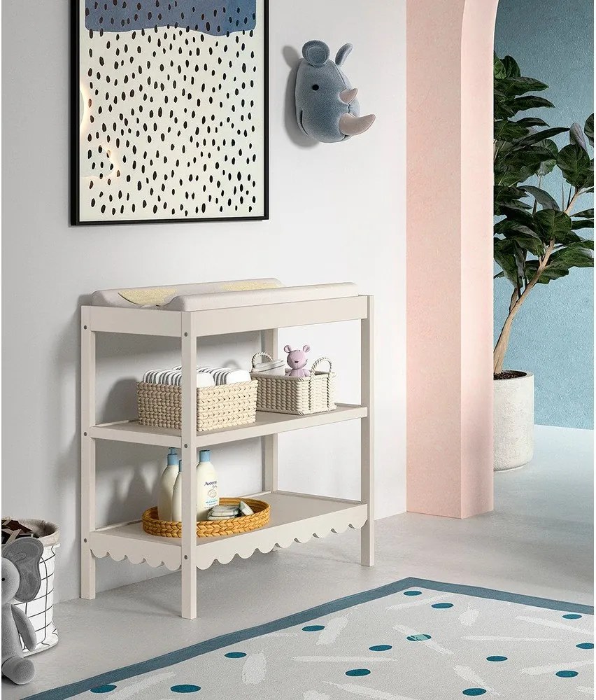 Masă de înfășat bej cu masă de schimbat Swingo – Vipack