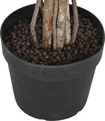 Arbore decorativ tip ficus, stil natural interior, culoare verde, din lemn și material decorativ, „Ficus Green”