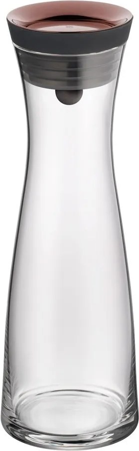 Carafă din sticlă pentru apă cu capac de culoare aurie WMF Basic, 1 l