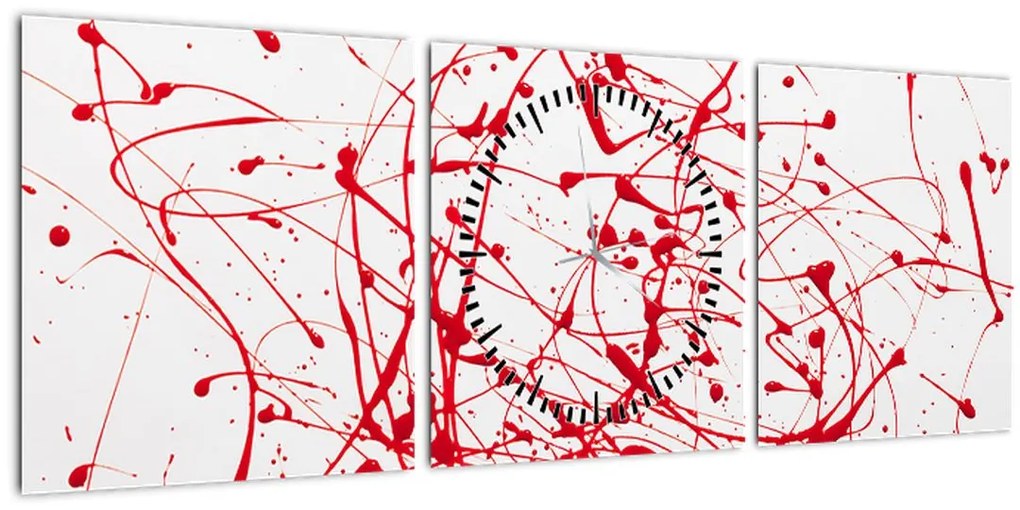 Tablou - Tehnica de picurare (cu ceas) (90x30 cm)