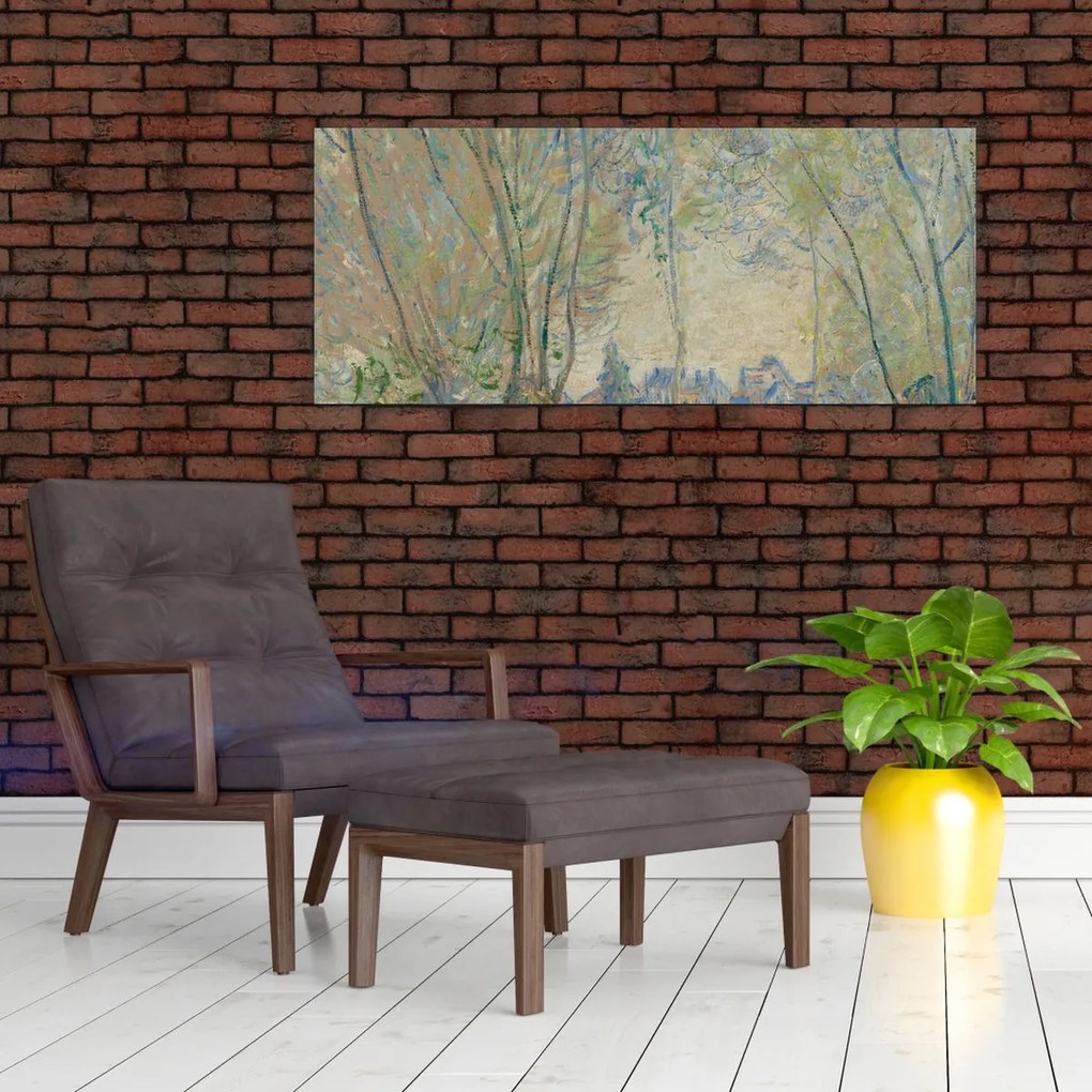 Tablou - Claude Monet, Woman Seated under the Willows, reproducere (120x50 cm)