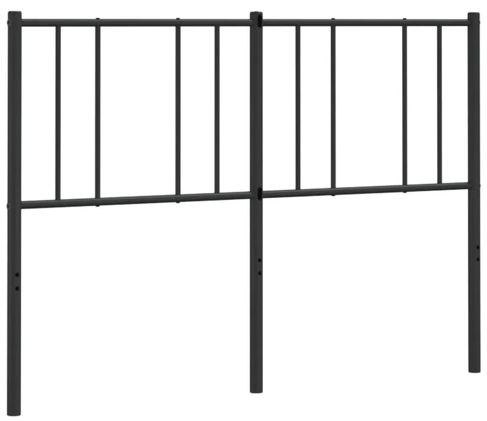 352515 vidaXL Tăblie de pat metalică, negru, 160 cm