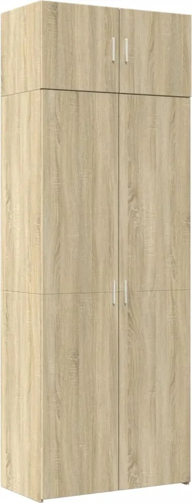 vidaXL Dulap de depozitare stejar sonoma 80x42,5x225 cm lemn prelucrat