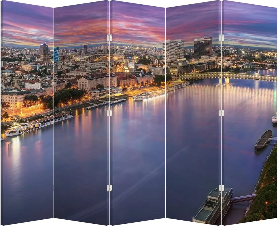 Paravan - Orașul Bratislava - râu (210x170 cm)