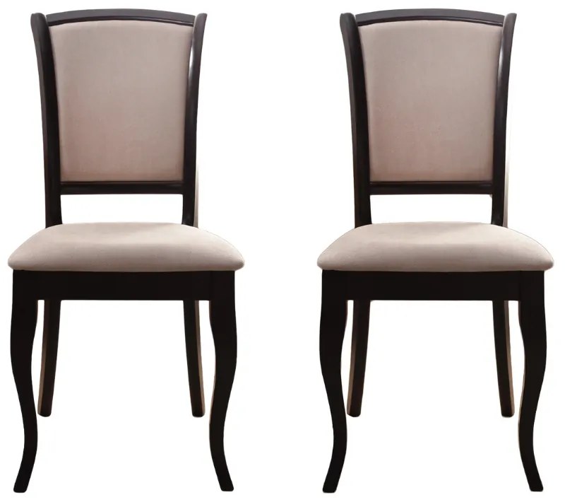 Set 2 scaune dining din lemn de fag Premier, Wenge/Solo 22