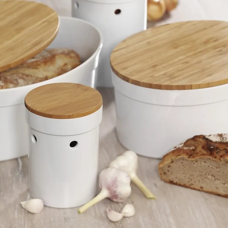 Cutie de pâine Kela SALENA, ceramică, alb