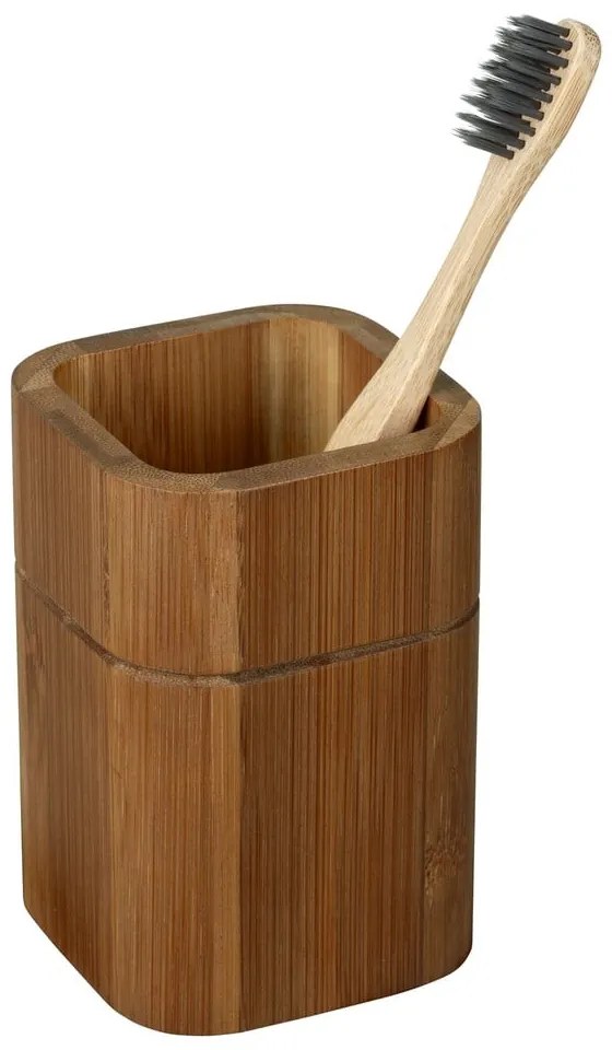 Set de accesorii de baie maro din bambus Serro – Wenko