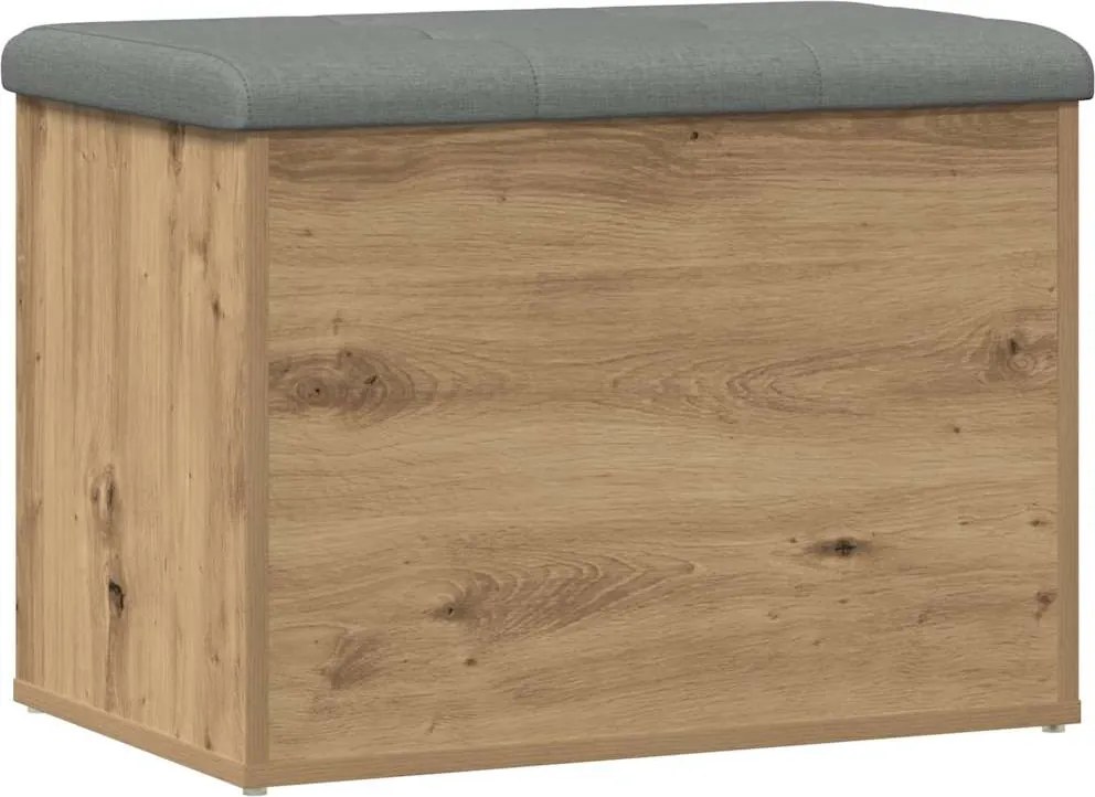 vidaXL Bancă de depozitare Stejar artizanal 62x42x45 cm lemn prelucrat