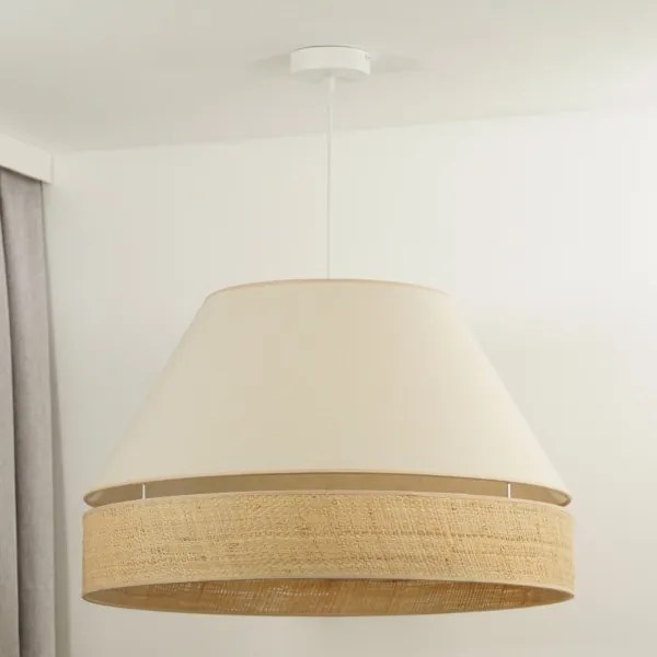 Lustră pe cablu YUTE Duolla AVIGNON 1xE27/15W/230V d. 60 cm crem/bej