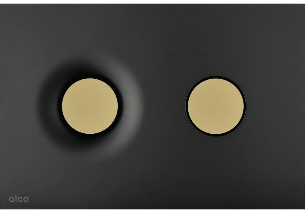 Clapeta actionare rezervor wc negru mat auriu mat Alcadrain M1978-7 Negru mat/Auriu mat