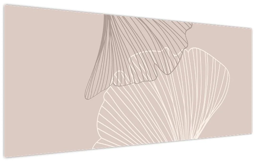 Tablou - Frunze bej N⁰2 (120x50 cm)