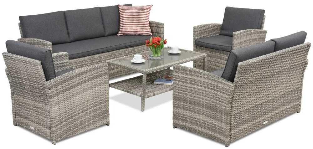 Mobilier de grădină Monaco Coffee 7 Garden Point gri deschis