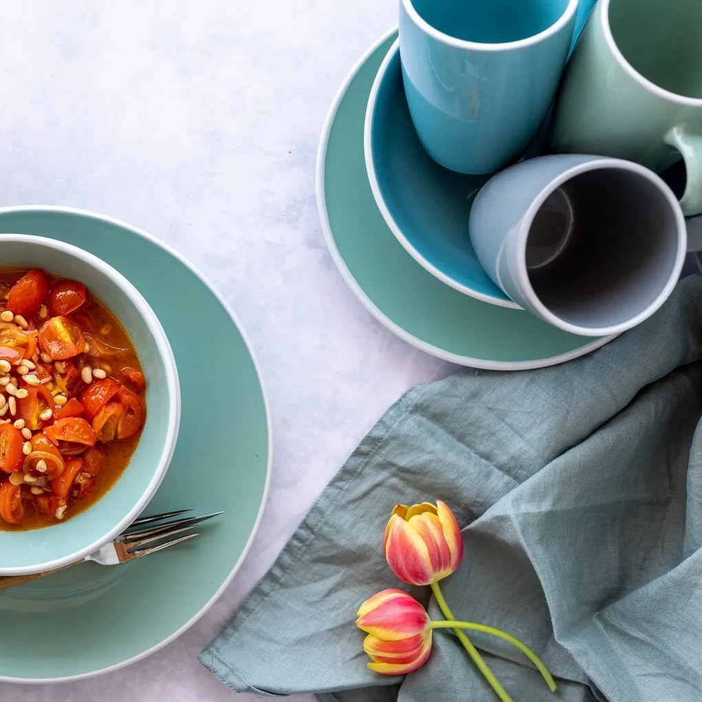 Mäser Set de veselă 24 piese ELISSA – verde lucios