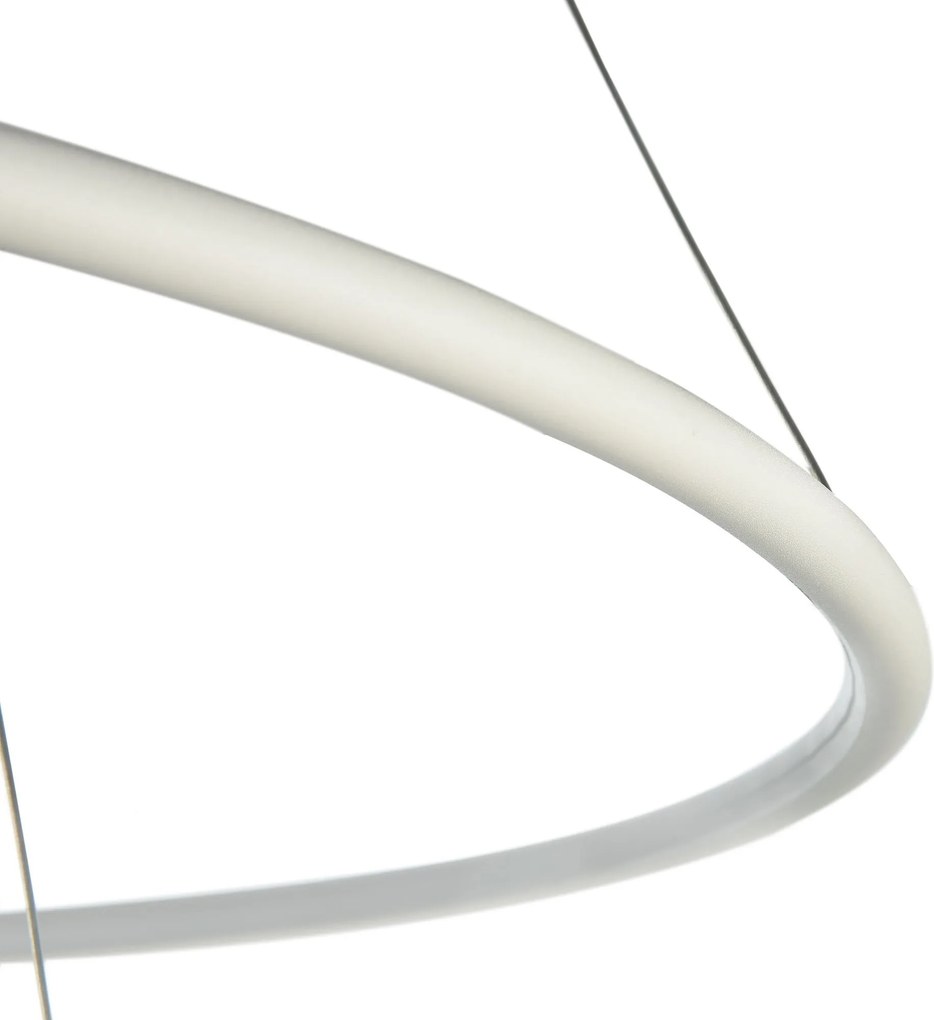 Corp de iluminat 2 cercuri albe din metal cu LED integrat Nola 2