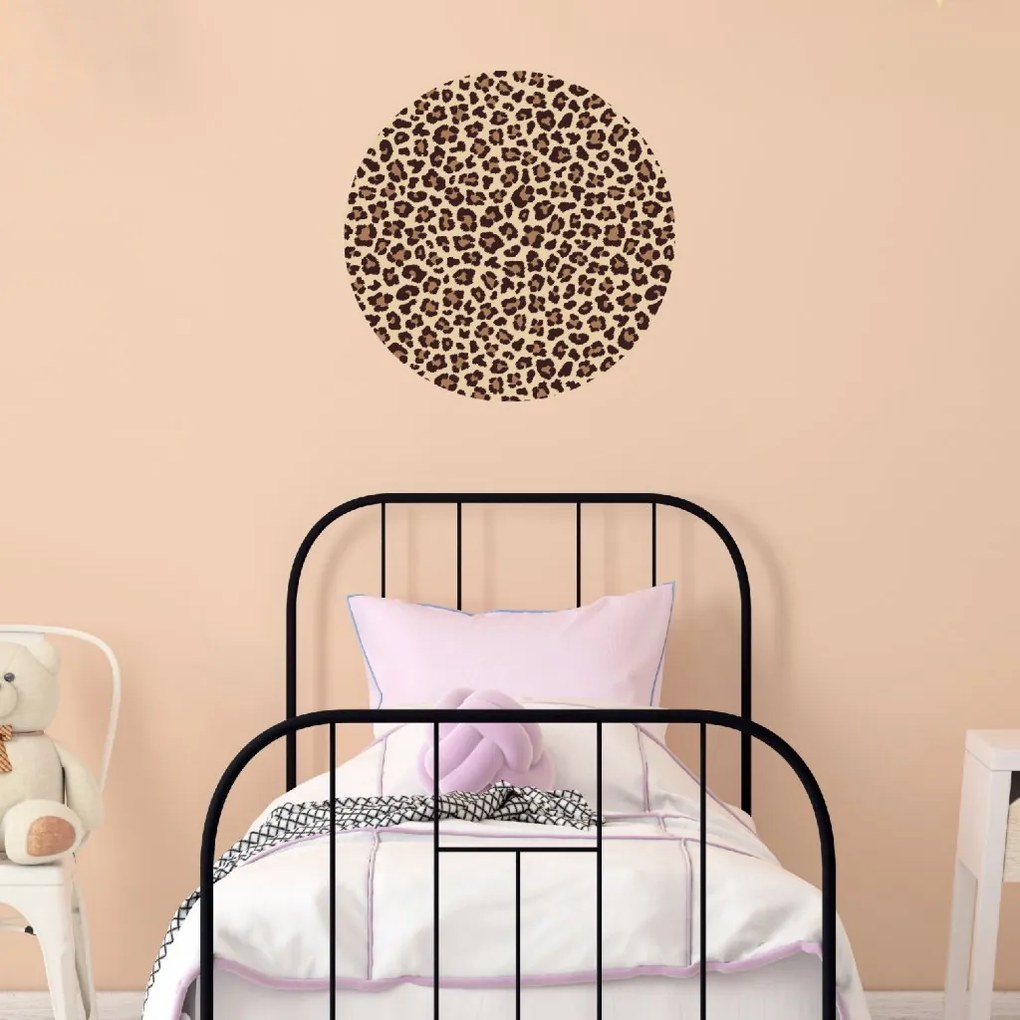 PIPPER. Autocolant circular de perete „Model de leopard” mărimea: 60cm