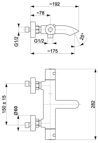 KFA Armatura 5734-010-81 - Baterie termostat MOZA mat negru