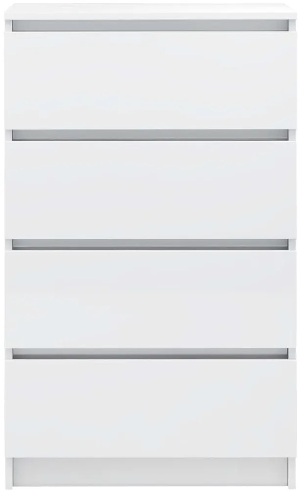 Servanta, alb extralucios, 60x35x98,5 cm, lemn compozit