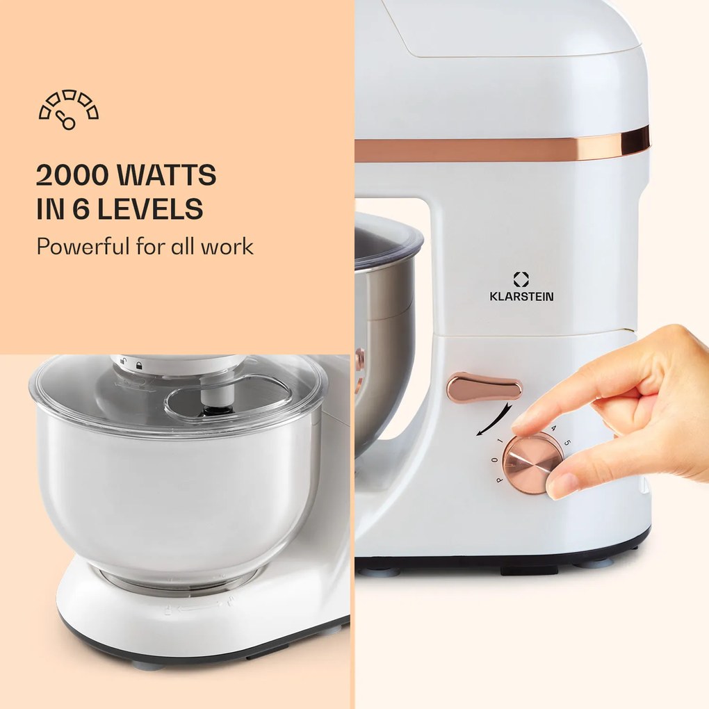 Lucia Elegance, robot de bucătărie, blender, mașină de tocat carne, 2000W, fără BPA