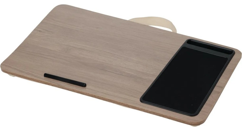 Masă laterală pentru laptop, maro, 57,5 x 4 x 30,5 cm, MDF