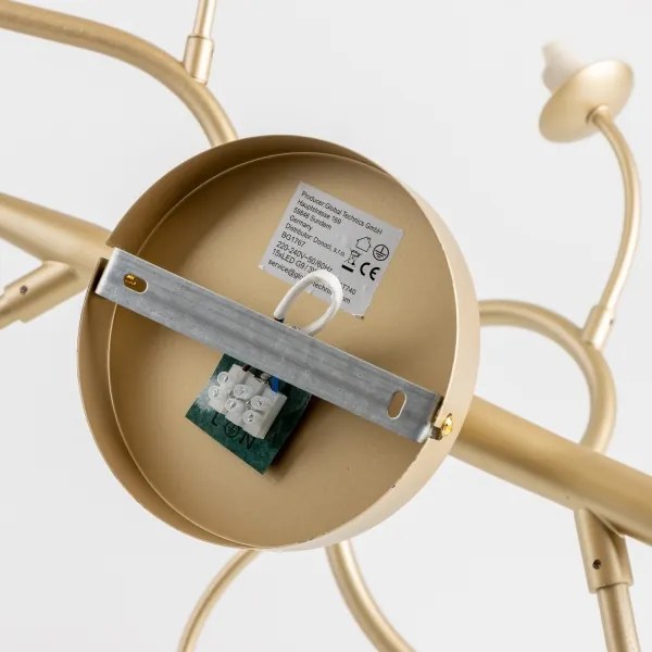 Lustră LED aplicată Brilagi MISTEL 15xG9/3W/230V auriu/alb