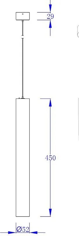 Pendul LED CCT BOLONIA 45cm negru