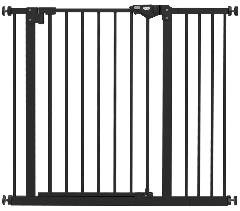PawHut Poartă pentru Câini cu Lățime Reglabilă și Închidere Automată, Negru | Aosom Romania