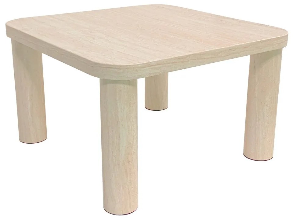 Măsuță de cafea bej cu aspect de marmură 60x60 cm Solano – Actona