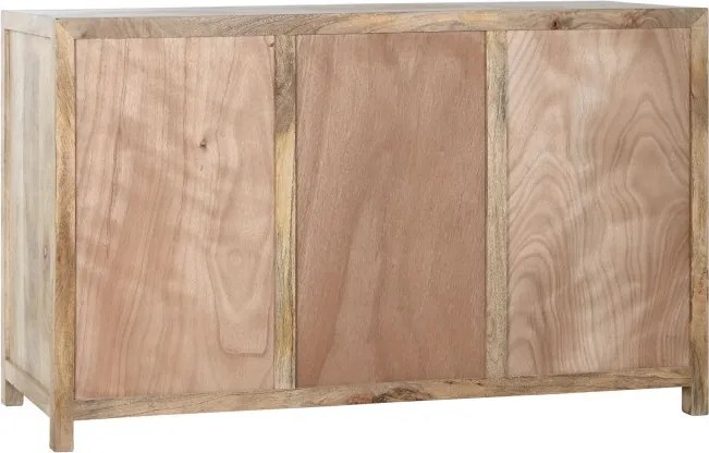 Comodă din lemn de mango, natur, 12 sertare cu butoni rotunzi din metal, blat generos, 83 x 150 x 45 cm, „Marais”