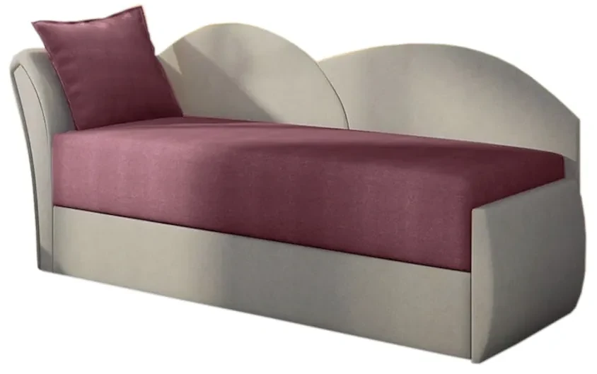 Supermobel Canapea extensibilă AGATA, 200x80x75, violet + gri (alova23/alova10), stânga