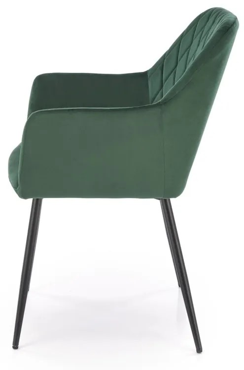 Scaun K558 velvet verde inchis