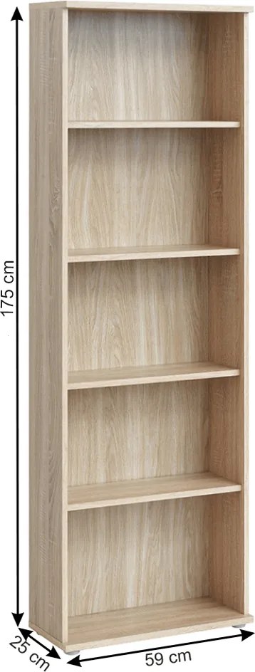 Dulap biblioraft, stejar sonoma, EMIO TYP 08