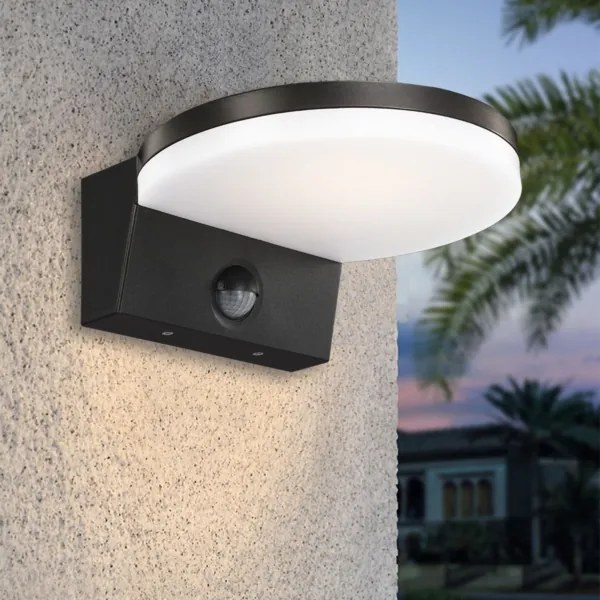 Aplică LED de exterior cu senzor LED/15W/230V IP65 negru Top Light