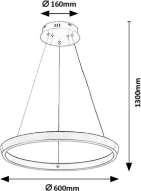 Rabalux 72402 - Lustra LED reglabilă suspendată pe cablu NEVIRA LED/36W/230V 3000-6500K+telecomandă