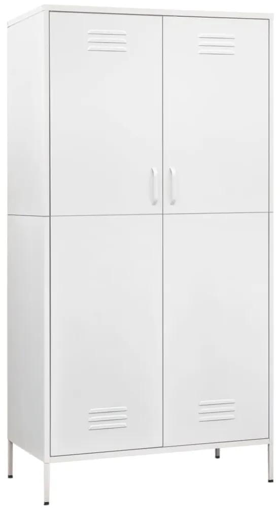 Sifonier, alb, 90x50x180 cm otel Alb, 1