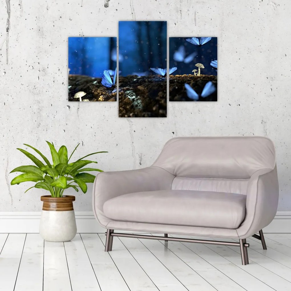 Tablou cu fluturi alabstre (90x60 cm)