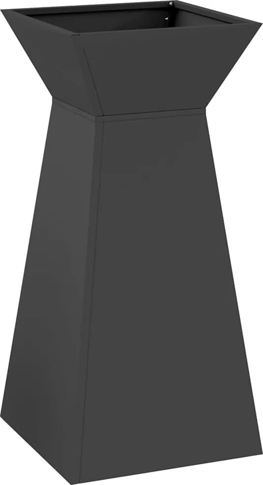 vidaXL Vază pe pilon Negru 35 x 35 x 73 cm