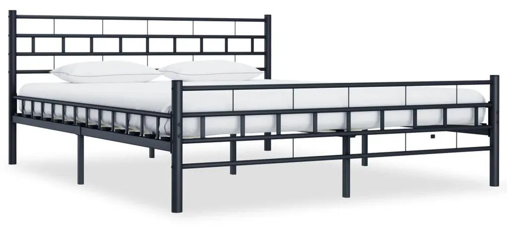 Cadru de pat, negru, 180 x 200 cm, oțel