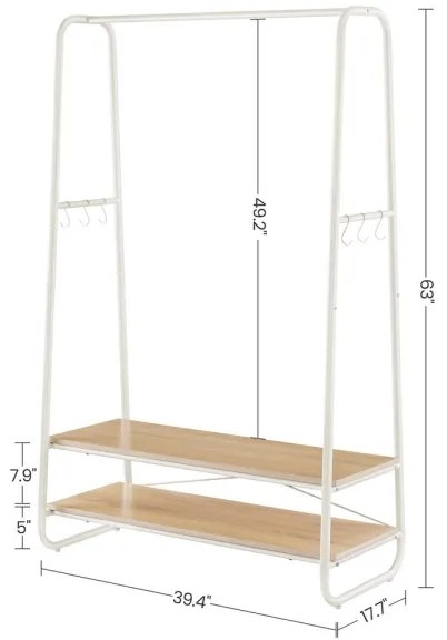 Cuier de podea LINEA, alb/maro