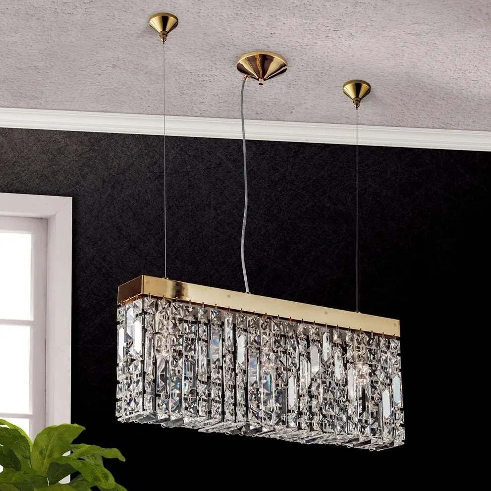 Lustra suspendata cristal Asfour design modern de lux Ring 50cm gold plated